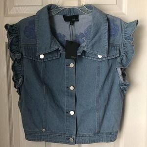 NWT Fate by LFD adorable denim vest